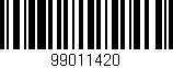Código de barras (EAN, GTIN, SKU, ISBN): '99011420'