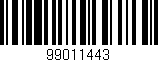 Código de barras (EAN, GTIN, SKU, ISBN): '99011443'