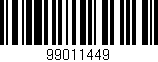 Código de barras (EAN, GTIN, SKU, ISBN): '99011449'