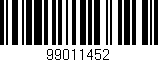 Código de barras (EAN, GTIN, SKU, ISBN): '99011452'