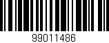 Código de barras (EAN, GTIN, SKU, ISBN): '99011486'