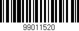 Código de barras (EAN, GTIN, SKU, ISBN): '99011520'