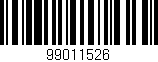 Código de barras (EAN, GTIN, SKU, ISBN): '99011526'
