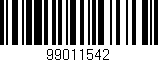 Código de barras (EAN, GTIN, SKU, ISBN): '99011542'