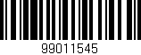 Código de barras (EAN, GTIN, SKU, ISBN): '99011545'