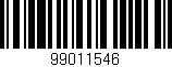 Código de barras (EAN, GTIN, SKU, ISBN): '99011546'