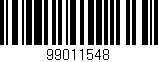 Código de barras (EAN, GTIN, SKU, ISBN): '99011548'