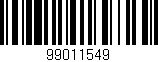 Código de barras (EAN, GTIN, SKU, ISBN): '99011549'