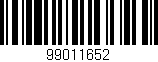 Código de barras (EAN, GTIN, SKU, ISBN): '99011652'