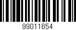 Código de barras (EAN, GTIN, SKU, ISBN): '99011654'