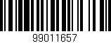 Código de barras (EAN, GTIN, SKU, ISBN): '99011657'