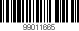 Código de barras (EAN, GTIN, SKU, ISBN): '99011665'