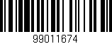 Código de barras (EAN, GTIN, SKU, ISBN): '99011674'