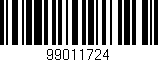 Código de barras (EAN, GTIN, SKU, ISBN): '99011724'