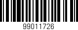 Código de barras (EAN, GTIN, SKU, ISBN): '99011726'