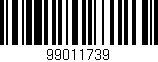 Código de barras (EAN, GTIN, SKU, ISBN): '99011739'