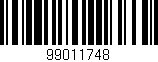 Código de barras (EAN, GTIN, SKU, ISBN): '99011748'