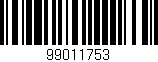 Código de barras (EAN, GTIN, SKU, ISBN): '99011753'