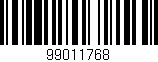 Código de barras (EAN, GTIN, SKU, ISBN): '99011768'