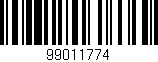 Código de barras (EAN, GTIN, SKU, ISBN): '99011774'