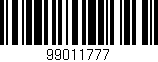 Código de barras (EAN, GTIN, SKU, ISBN): '99011777'