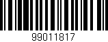 Código de barras (EAN, GTIN, SKU, ISBN): '99011817'