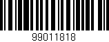 Código de barras (EAN, GTIN, SKU, ISBN): '99011818'