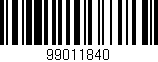 Código de barras (EAN, GTIN, SKU, ISBN): '99011840'