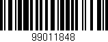 Código de barras (EAN, GTIN, SKU, ISBN): '99011848'