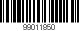 Código de barras (EAN, GTIN, SKU, ISBN): '99011850'