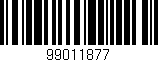 Código de barras (EAN, GTIN, SKU, ISBN): '99011877'