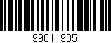 Código de barras (EAN, GTIN, SKU, ISBN): '99011905'