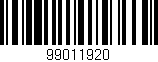 Código de barras (EAN, GTIN, SKU, ISBN): '99011920'