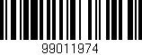 Código de barras (EAN, GTIN, SKU, ISBN): '99011974'