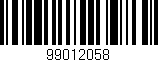 Código de barras (EAN, GTIN, SKU, ISBN): '99012058'