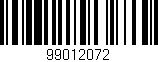 Código de barras (EAN, GTIN, SKU, ISBN): '99012072'