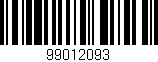 Código de barras (EAN, GTIN, SKU, ISBN): '99012093'