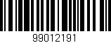 Código de barras (EAN, GTIN, SKU, ISBN): '99012191'