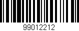 Código de barras (EAN, GTIN, SKU, ISBN): '99012212'
