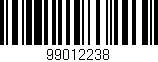 Código de barras (EAN, GTIN, SKU, ISBN): '99012238'