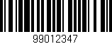 Código de barras (EAN, GTIN, SKU, ISBN): '99012347'