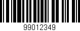 Código de barras (EAN, GTIN, SKU, ISBN): '99012349'