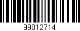 Código de barras (EAN, GTIN, SKU, ISBN): '99012714'