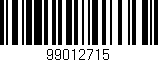 Código de barras (EAN, GTIN, SKU, ISBN): '99012715'