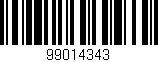 Código de barras (EAN, GTIN, SKU, ISBN): '99014343'