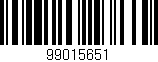 Código de barras (EAN, GTIN, SKU, ISBN): '99015651'