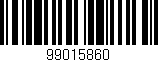 Código de barras (EAN, GTIN, SKU, ISBN): '99015860'