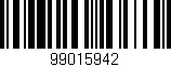 Código de barras (EAN, GTIN, SKU, ISBN): '99015942'