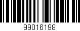 Código de barras (EAN, GTIN, SKU, ISBN): '99016198'