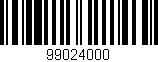 Código de barras (EAN, GTIN, SKU, ISBN): '99024000'